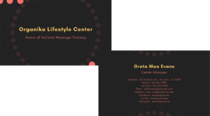 Colorful Shapes Reiki Business Card.