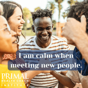 I am calm when meeting new people.