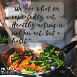 "We are what we repeatedly eat. Healthy eating is not an act, but a habit." - “We are what we repeatedly eat. Healthy eating is not an act, but a habit.” -Felicity Luckey