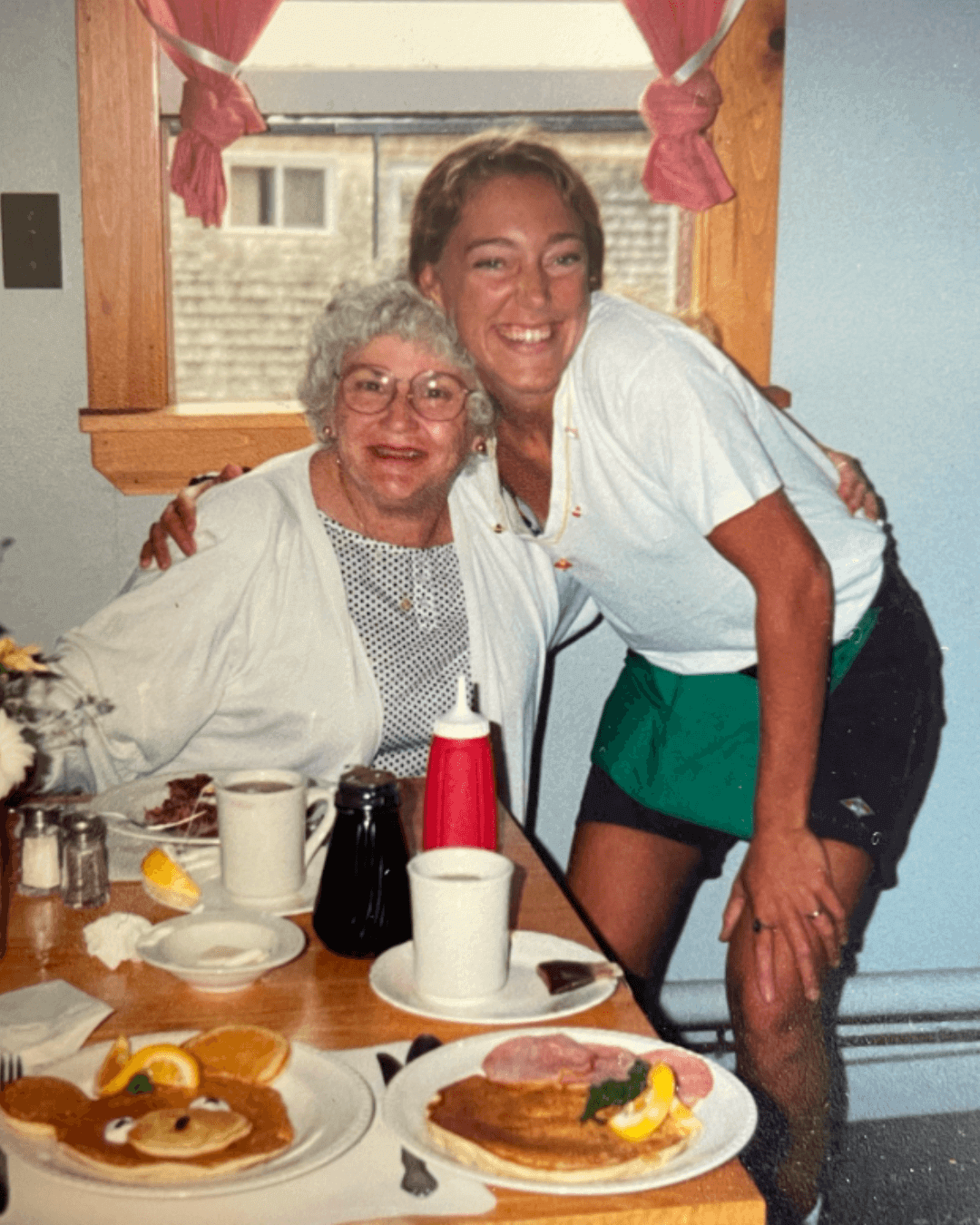 2 Jessica Theberge waiting tables at Simply Chris while home for a two week vacation.